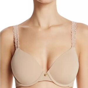 NATORI 732080 Pure Luxe T-Shirt Smooth Contour Bra Nude Size 36DDD